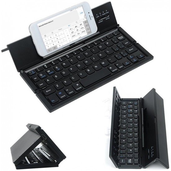 Mini Portable Wireless Foldable Bluetooth Keyboard - iPhone Android Windows OS