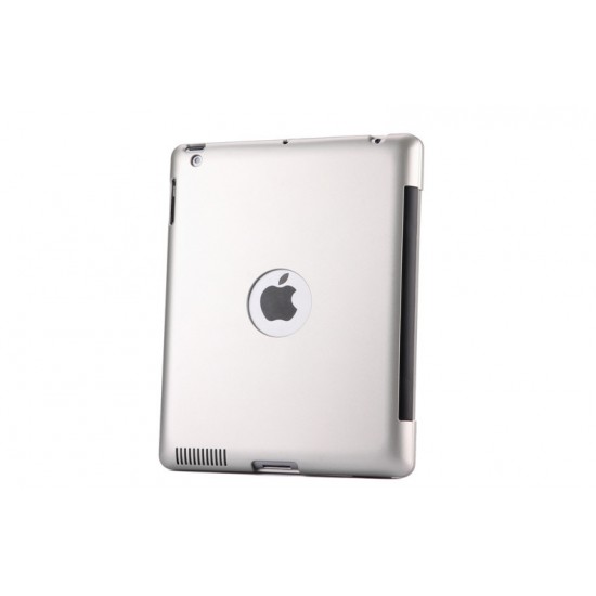 iPad 2/3/4 Bluetooth Keyboard+Plastic Stand Case 4000mah power bank silver