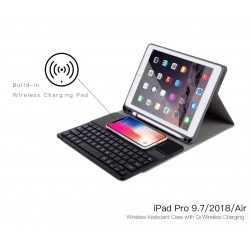 iPad Pro 10.5 inch/ iPad Air 3 Bluetooth Keyboard Case with Qi Wireless charging