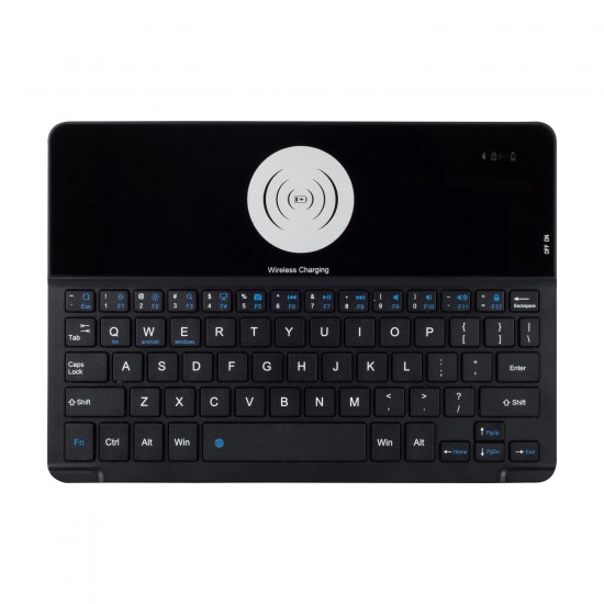 Qi Wireless Charging iPad 2018/2017/iPad Air/Air 2 Bluetooth Keyboard with Cover