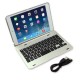 iPad Mini1/2/3 Bluetooth wireless Keyboard Ultra Slim with back cover case silver