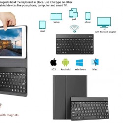 2019 iPad 10.2" 7th Gen/ iPad Pro 10.5 inch/iPad Air 3 Smart backlit Bluetooth Keyboard stand case cover