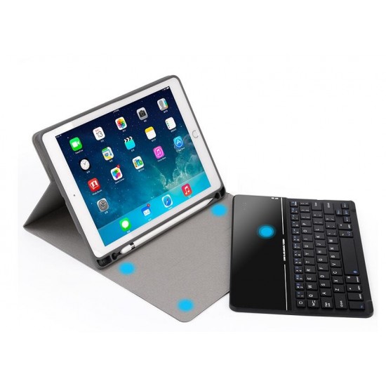 New iPad 10.2" 7th 2019/ iPad Air3 / Pro 10.5 wireless bluetooth removable keyboard with case cover