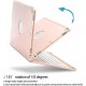 iPad Pro 10.5 2017 2019 Bluetooth Aluminum Keyboard Case Cover with Backlit Gold