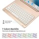 iPad Pro 10.5 2017 2019 Bluetooth Aluminum Keyboard Case Cover with Backlit Gold