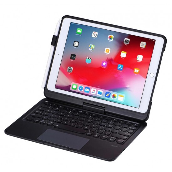 iPad 7th / 10.2 Air 3 2019/ Pro 10.5 2017 360 degree Rotating Led Backlit Bluetooth Touchpad Keyboard