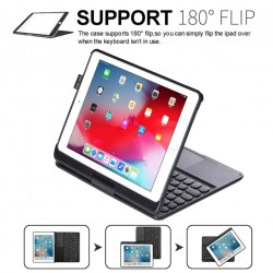 iPad 7th / 10.2 Air 3 2019/ Pro 10.5 2017 360 degree Rotating Led Backlit Bluetooth Touchpad Keyboard