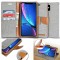 iPhone XR Wallet Flip Diary Canvas Fabric Shockproof Kickstand Case