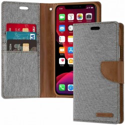 iPhone 11 Pro MERCURY Goospery Canvas Flip wallt Case Grey 5.8 inches