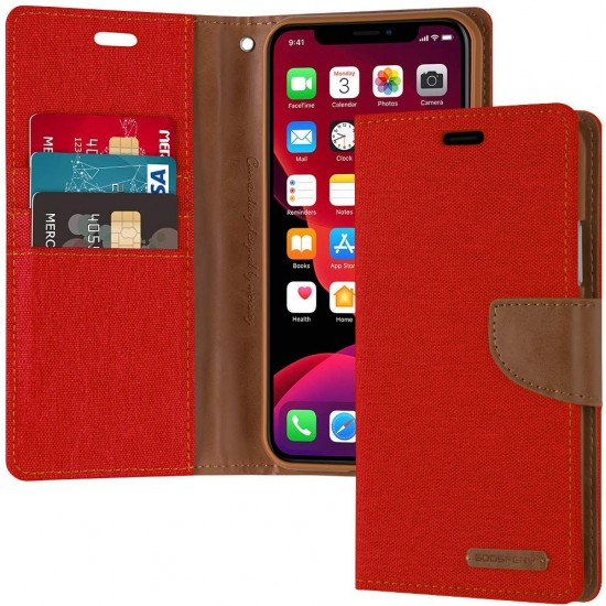 Goospery iPhone 11 Pro Stand Flip Canvas Wallet Case Cover 5.8 inches