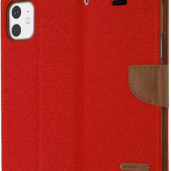 Goospery iPhone 11 Canvas Wallet Case 6.1 inches Stand Flip Cover