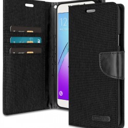 Samsung Galaxy A7 2016 year A710 Canvas Leather Kickstand Flip Cover Case