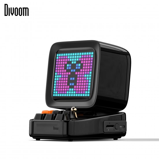 Ditoo Retro Pixel Art Bluetooth Speaker With DRY LED App Controlled Screen-Black