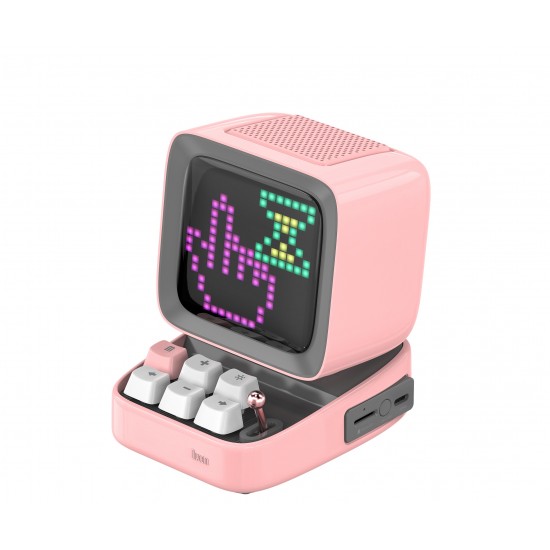 Ditoo Retro Pixel Art Bluetooth Speaker With DRY LED App Controlled Screen-Pink