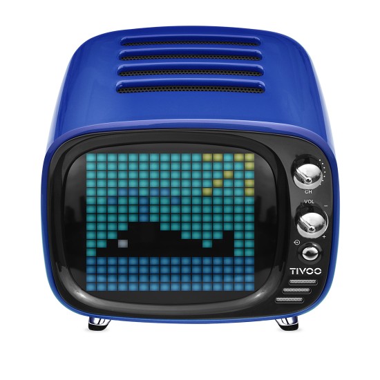 Divoom Tivoo Smart Pixel Art LED Bluetooth Speaker Clock Alarm for Android iOS-Blue