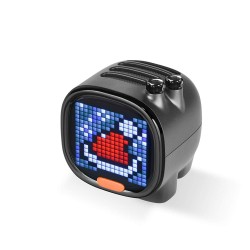 Timoo LED Pixel Art Smart Alarm Clock Bluetooth Speaker with App Control-Black