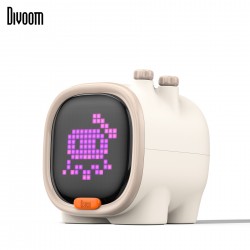 Divoom Pixel Art Bluetooth Speaker Alarm Clock for IOS Android Phone-Ivory