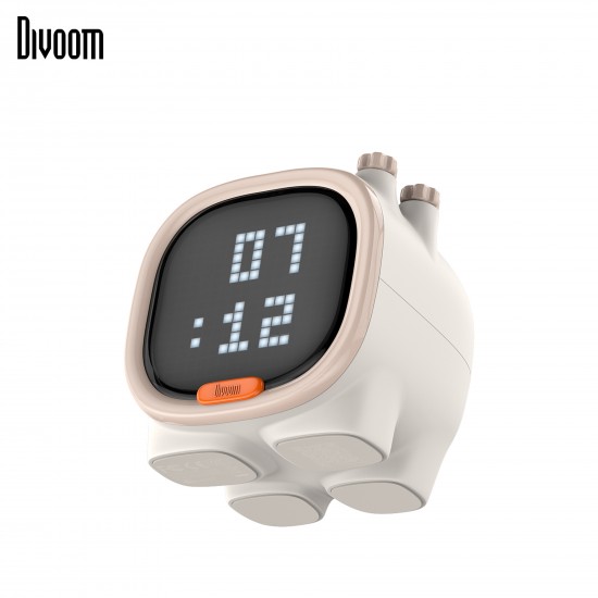 Divoom Pixel Art Bluetooth Speaker Alarm Clock for IOS Android Phone-Ivory