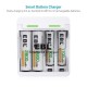 EBL Travel AA AAA Ni-MH/Ni-CD Rechargeable Smart Battery Charger with USB Cable