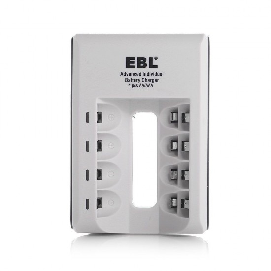 EBL® 4 Slot Individual AA AAA Ni-MH Ni-CD Rechargeable Battery Charger Adapter