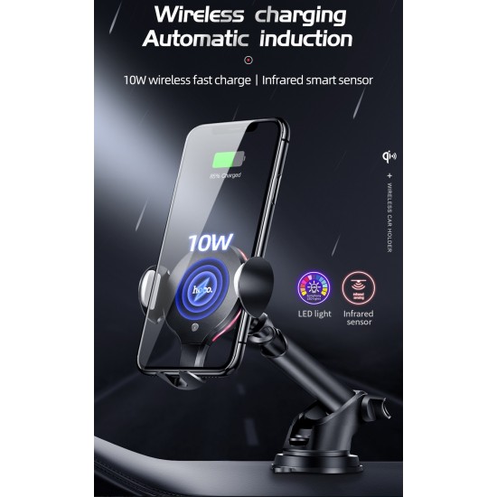 Infrared sensor Auto Induction wireless Fast Car Charging Charger Holder