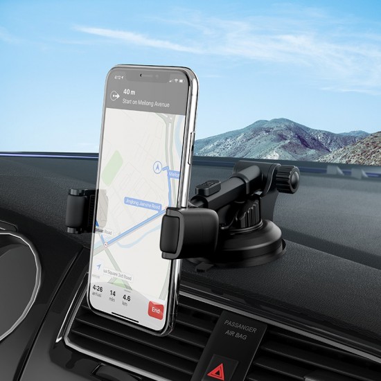 HOCO universal rotation Car Dashboard Windshield Cell Phone Holder Stand for 4.5-6.5"