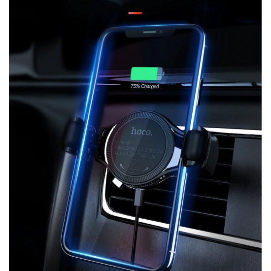 Wireless Fast Charger Charging Air Vent Adjustable Phone Navigation Car Holder