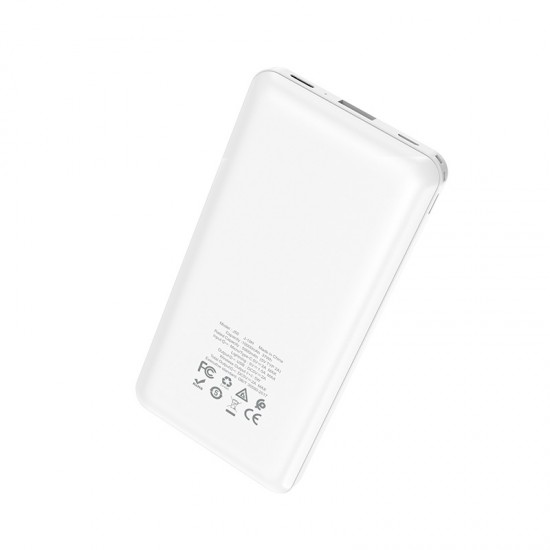 Potable Mobile Wireless charging power bank 10000mAh with LED indicator-White