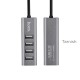 Portable 4 Port USB 2.0 Hub USB Splitter for Phone Tablet PC Laptop In Car