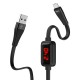 1.2m Micro USB charging data cable with timer and Current display