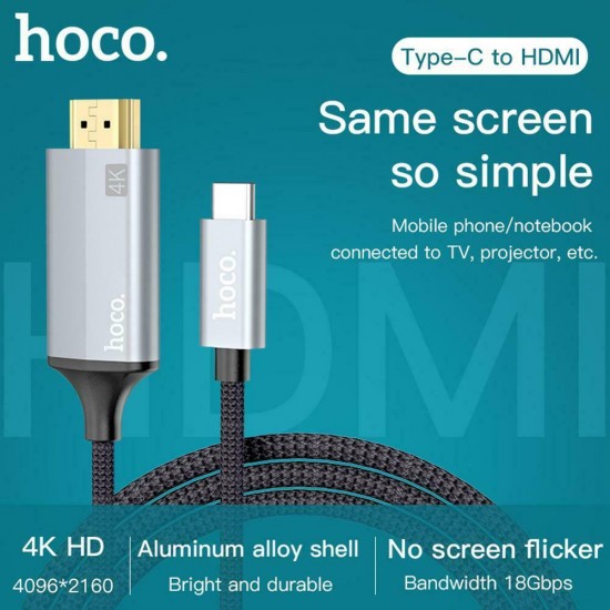 Type-C USB C to HDMI Cable 4K Video Display Port Male to Male Adapter Cord