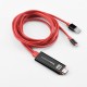 2M iPhone/iPad Lightning to HDMI Digital 1080P HDTV TV Adapter Smart Cable Red