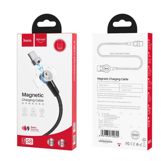 Magnetic Type-C charging cable 1.2m rotatable magnetic plug