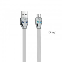 Steel man Micro-USB charging cable 1.2m 2.4A with phone cases dual blue indicators