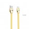 Steel man Type-C charging cable USB 1.2m 2.4A current With dual blue indicators-Gold