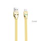 Steel man Type-C charging cable USB 1.2m 2.4A current With dual blue indicators-Gold