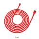 iPhone Lightning charging data cable 1.2m silicone braid current 2.4A-Red