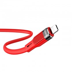 iPhone Lightning charging data cable 1.2m silicone braid current 2.4A-Red