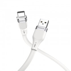 Mobile Type-C charging data cable 1.2m silicone braid current 2.4A-White