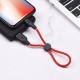 Lightning charging data cable 0.25m silicone braid current 2.4A-Red