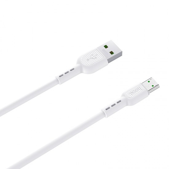 Micro USB Fast Charging data cable current up to 4A 1M-White