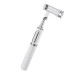 Wireless tripod selfie stick stand aluminum alloy for Apple and Android White