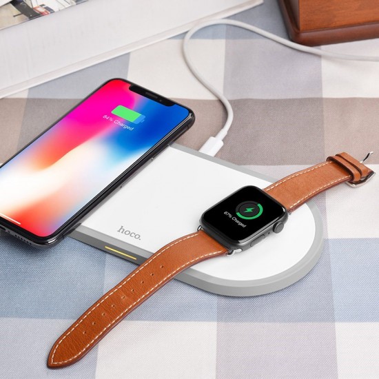 2-in-1 10W Qi wireless charger Charging Pad for iPhone iWatch  Samsung phones