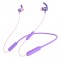 Fitness Wireless Bluetooth Headphones Neckband LED Light  With Mic Purple