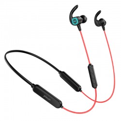 Magnetic Wireless Bluetooth Headphones Neckband LED Light HiFi Stereo With Mic-Red