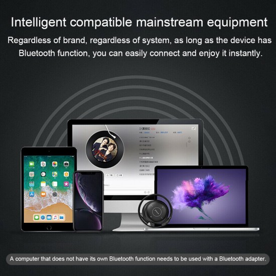 Neckband Headphone Wireless Bluetooth Earphone Ear Hook Sport FM Radio with Mic