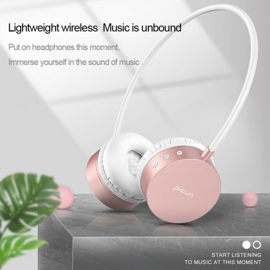 Light Weight Wireless Bluetooth 4.2 Stereo Headphone Headset with Mic