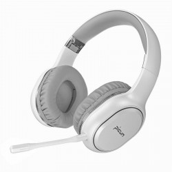 Over-ear Bluetooth Stereo Gaming Wireless LED Light Headphones With Mic White