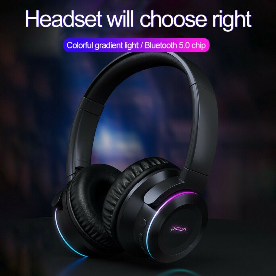 Hi-Fi Stereo Headphones Comfort Headset Bluetooth Earphone Whit Mic