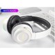 Bluetooth 5.0 Foldable Breathing Light Touch Bass Stereo Mic Wireless Headphones White